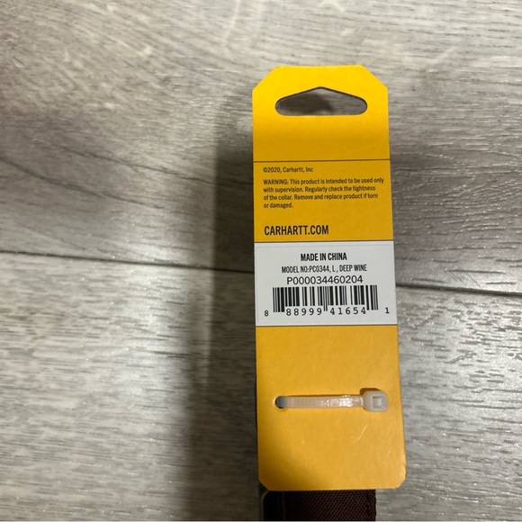 Carhartt Nylon Duck Dog Collar Large, Maroon 18’’-26” New With Tags Undamaged - Picture 5 of 6